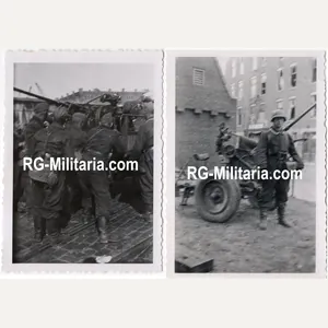 Original WW2 German Photo - Luftwaffe Flak soldiers in Rotterdam …