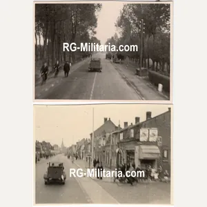 Original WW2 German Photo - German vehicles enter Breda during …