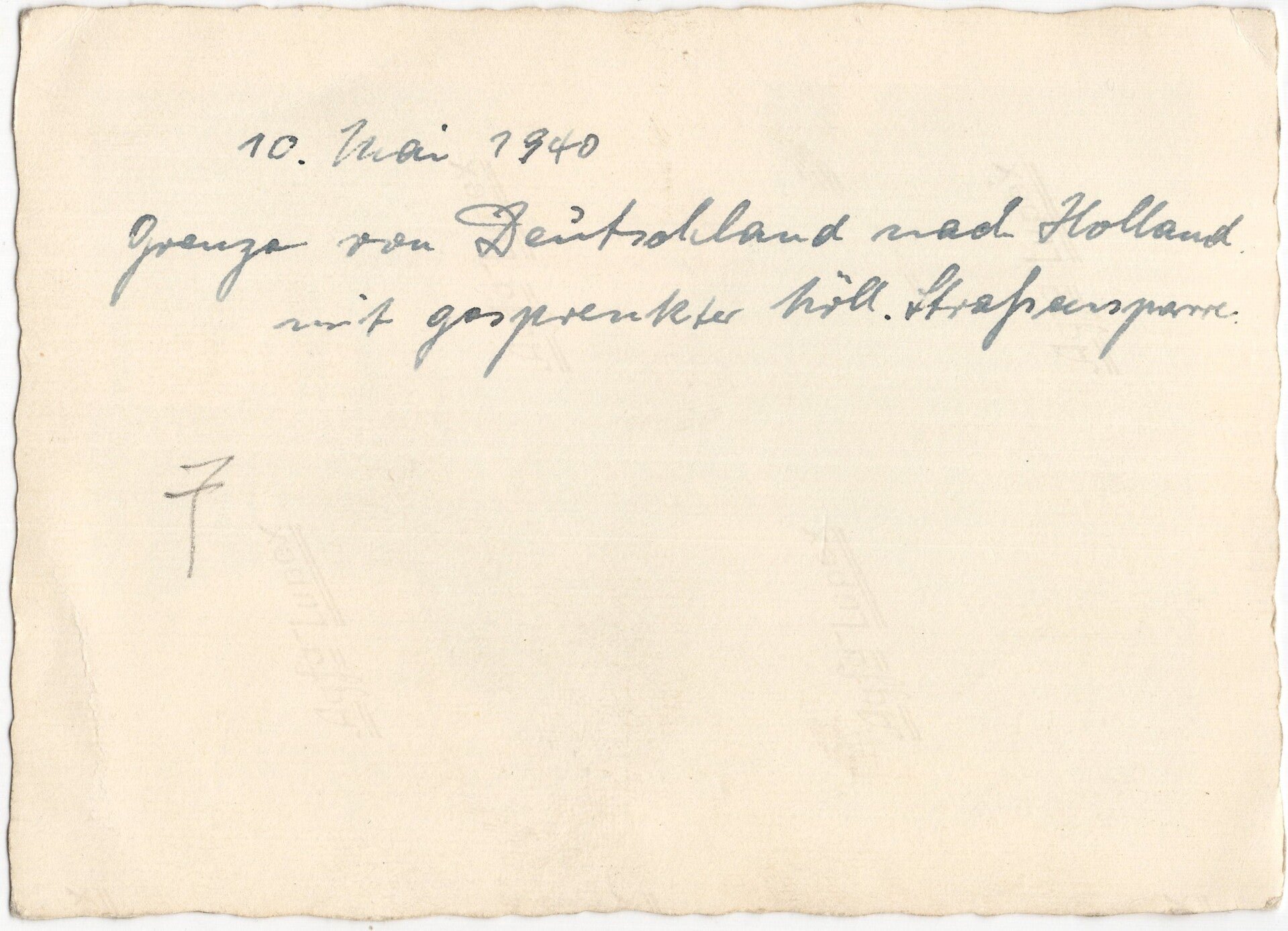 Original WW2 German Photo - German soldiers on bicycles enter Holland during the Blitzkrieg, Posterhold, May (1940) — image 2