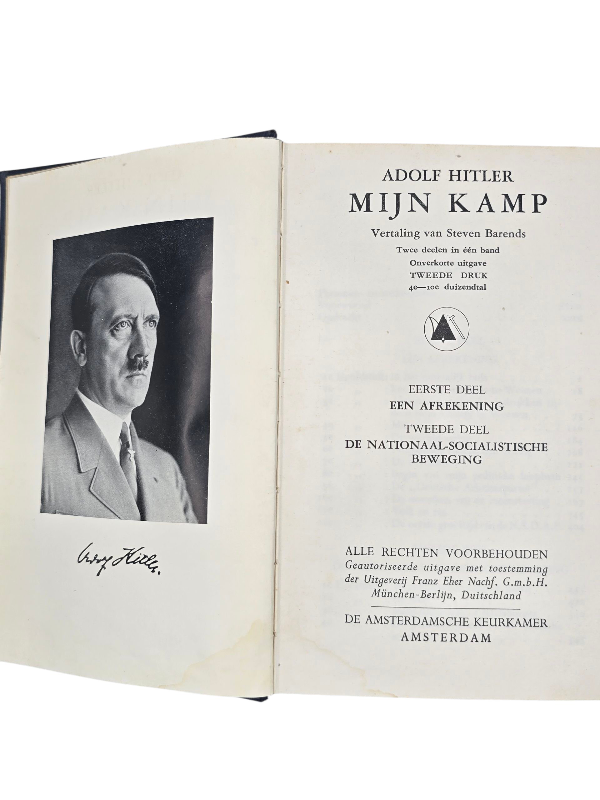 Original WW2 Dutch Book - Mijn Kamp, Adolf Hitler, 2nd edition — image 3