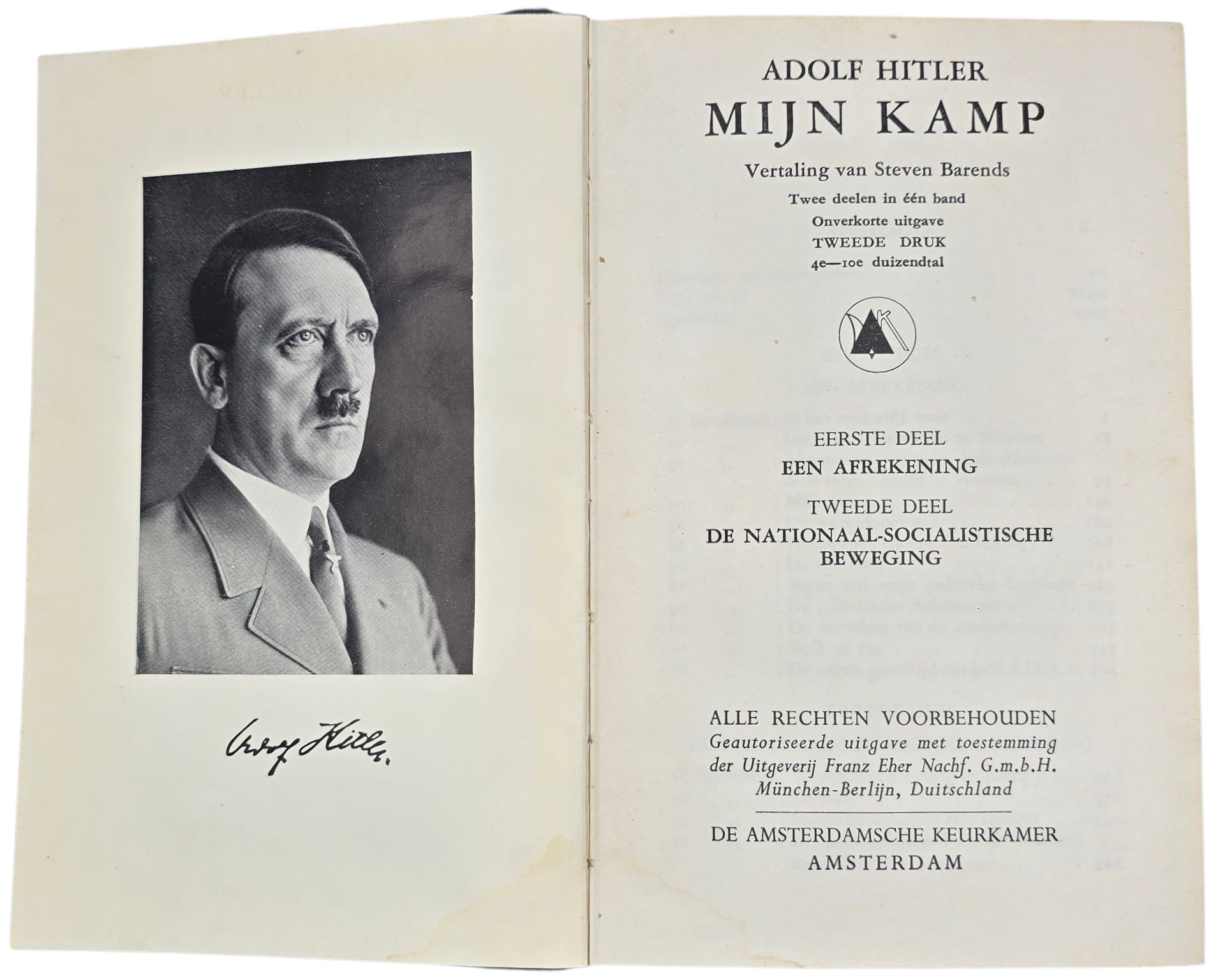 Original WW2 Dutch Book - Mijn Kamp, Adolf Hitler, 2nd edition — image 5
