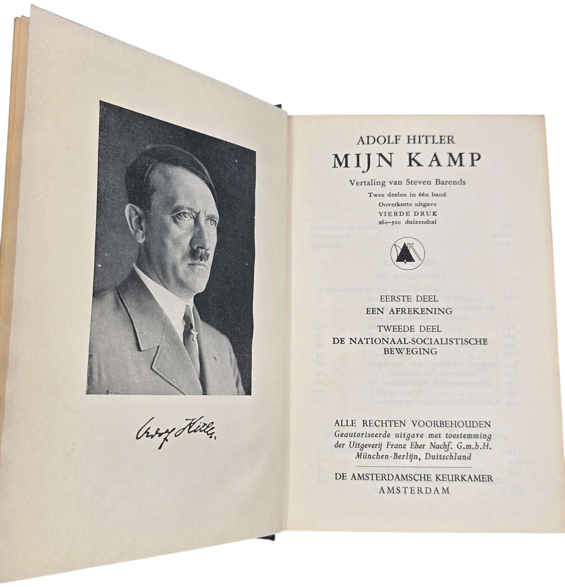 Original WW2 Dutch Book - Mijn Kamp, Adolf Hitler, 4th edition — image 2