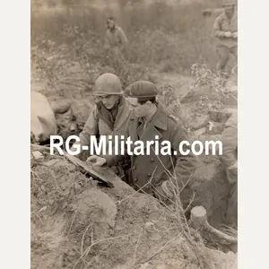 Original WW2 US Press Photo - British and US soldiers …