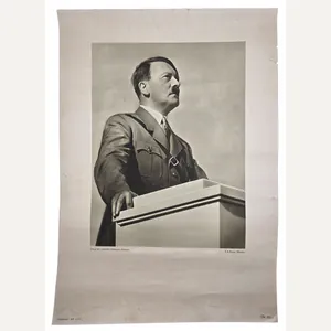 Original WW2 German Poster - Portrait Adolf Hitler, Schulmann Heft …