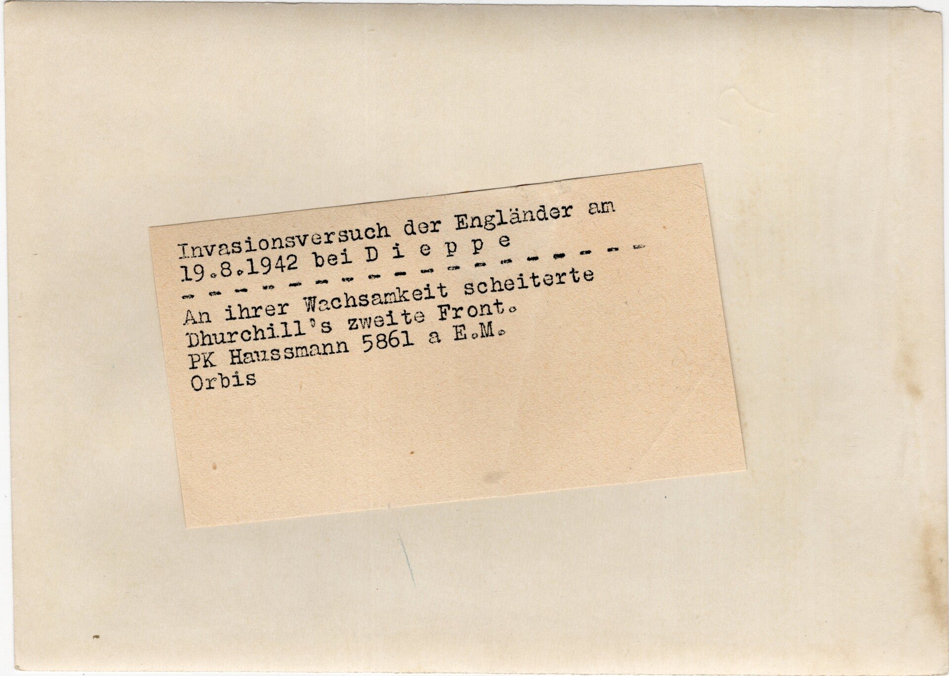 Original WW2 German Press Photo - German soldiers in Dieppe, France, Operation Jubilee (1942) — image 2