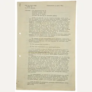 Original WW2 Dutch Liberation Document - MG Militair Gezag arresting …