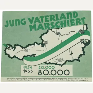 Original WW2 Austrian Document - Jung Vaterland Marschiert, Österreichischen Heimatschutzes …