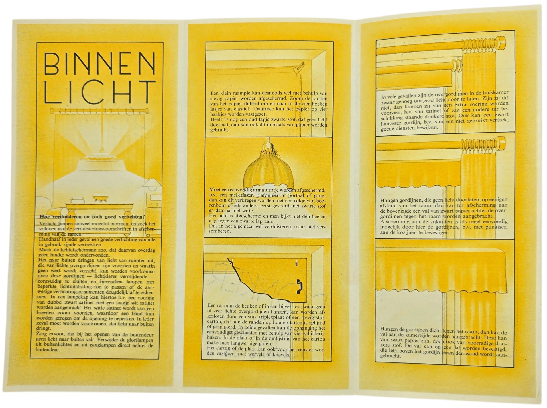 Original WW2 Dutch LBD Document - Luchtbeschermingsdienst flyer ''Buiten Donker'' — image 2