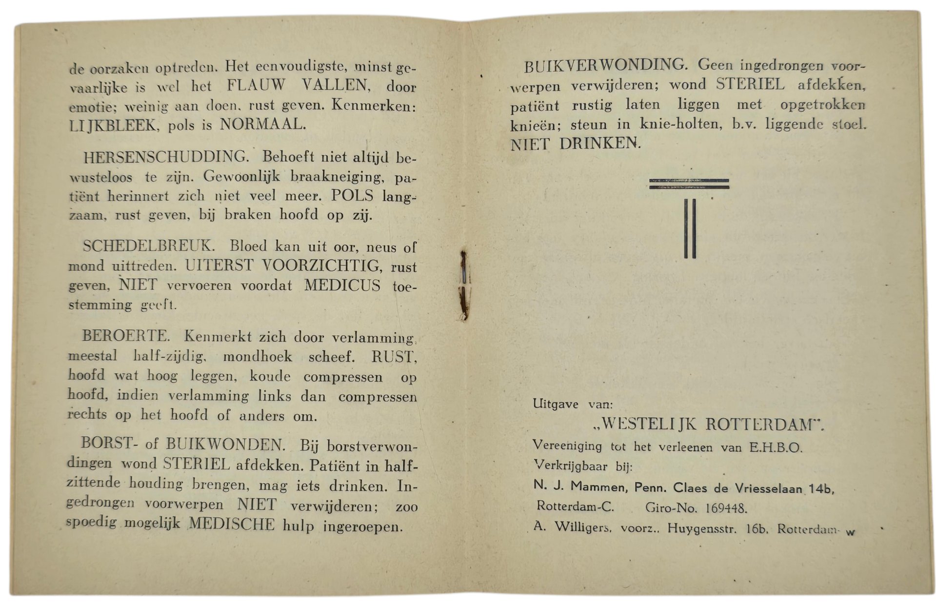 Original WW2 Dutch LBD Brochure - Eerste Hulp bij Luchtaanvallen, Rotterdam — image 4