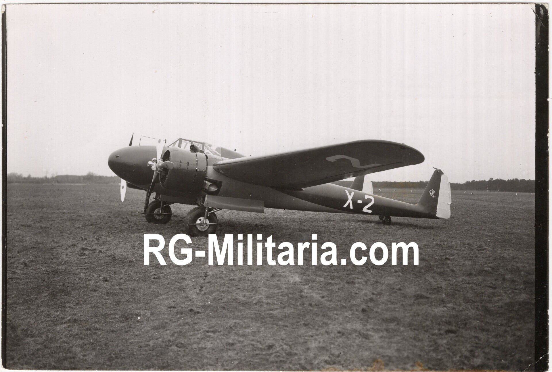 Original WW2 Dutch Press Photo - Prototype Fokker G1 X-2 Wasp on airfield Eindhoven, Welschap (1937) — image 3
