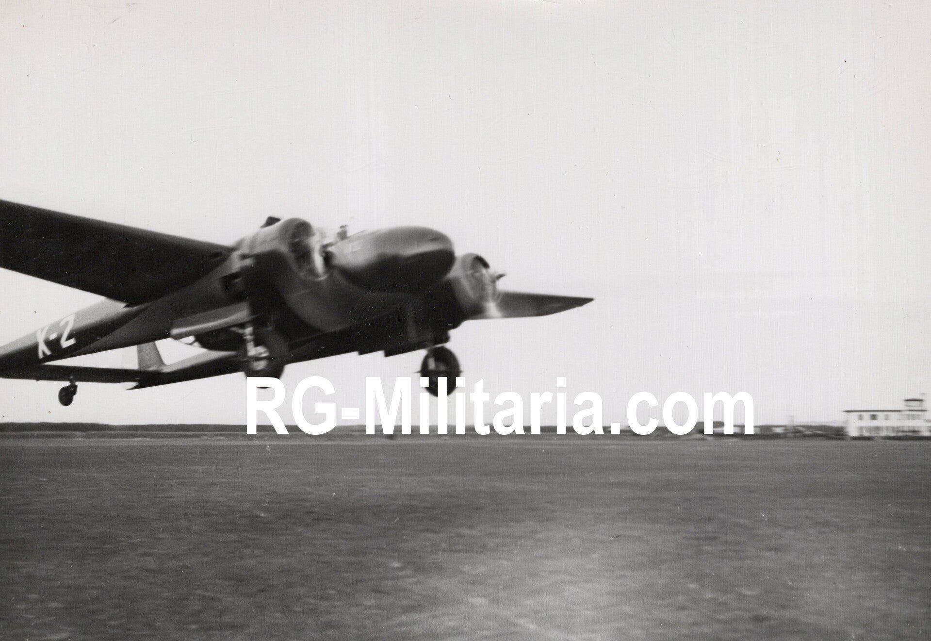 Original WW2 Dutch Press Photo - Prototype Fokker G1 X-2 Wasp on airfield Eindhoven, Welschap (1937)