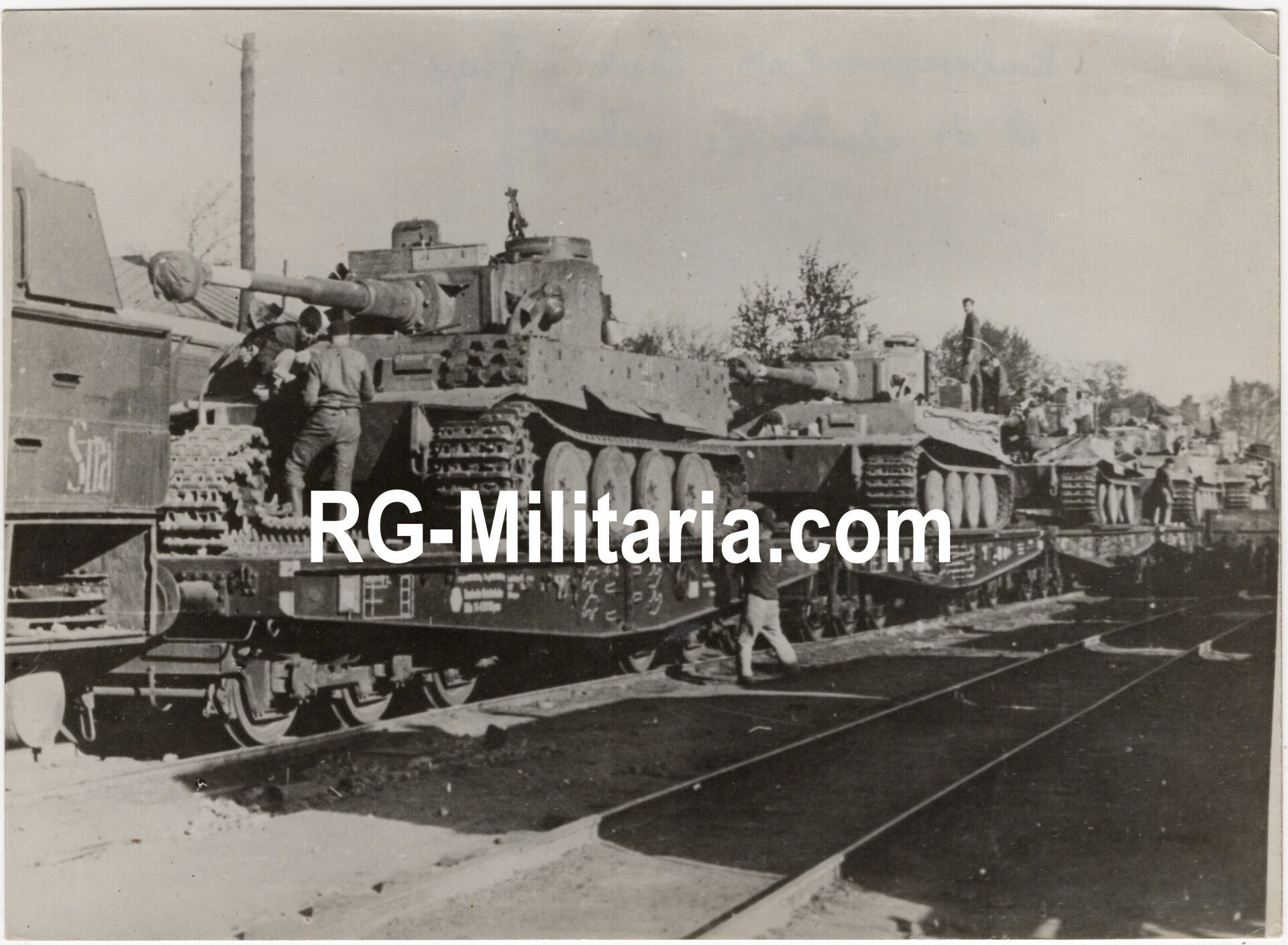 Original WW2 French Press Photo - German Tiger Tanks on a Reichsbahn train on the Eastern Front (1943) — image 3