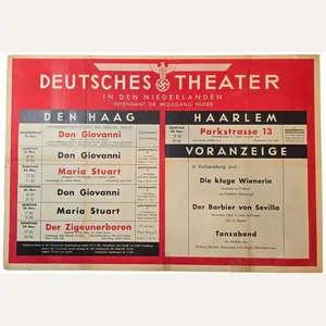 Original WW2 Dutch German Poster - Deutsches Theater in den …