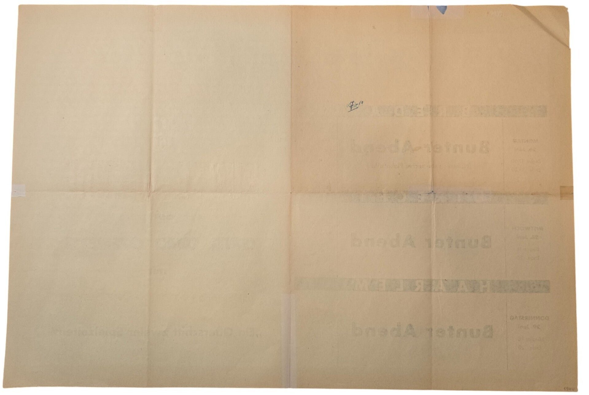 Original WW2 Dutch German Poster - Deutsches Theater in den Niederlanden movie poster, Breda, Utrecht, Haarlem (1944) — image 4