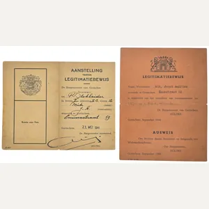 Original WW2 Dutch LBD Document - ID card Luchtbeschermingsdienst & …