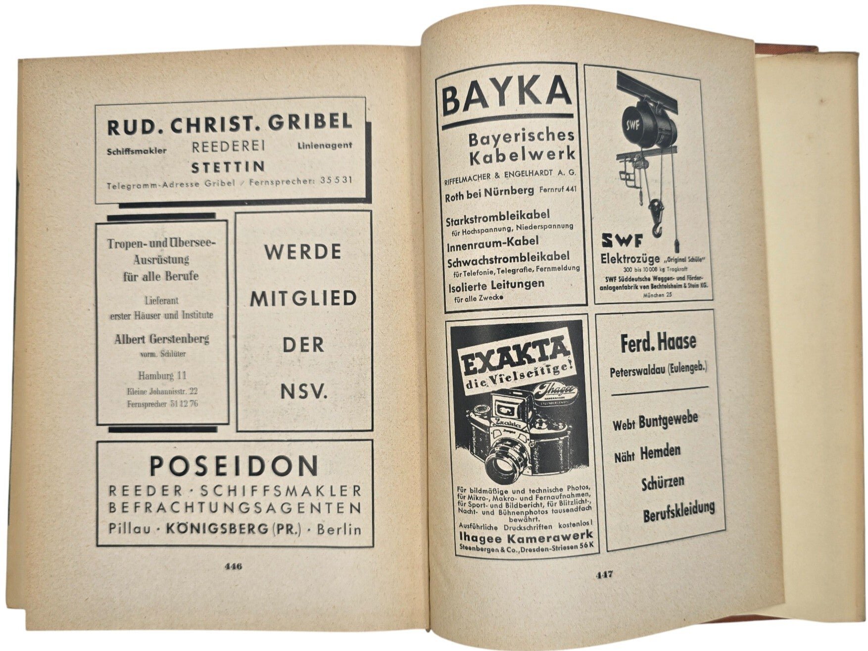 Original WW2 German AO Book - Jahrbuch der Auslands-Organisation der NSDAP für die Seeschiffahrt (1941) — image 10