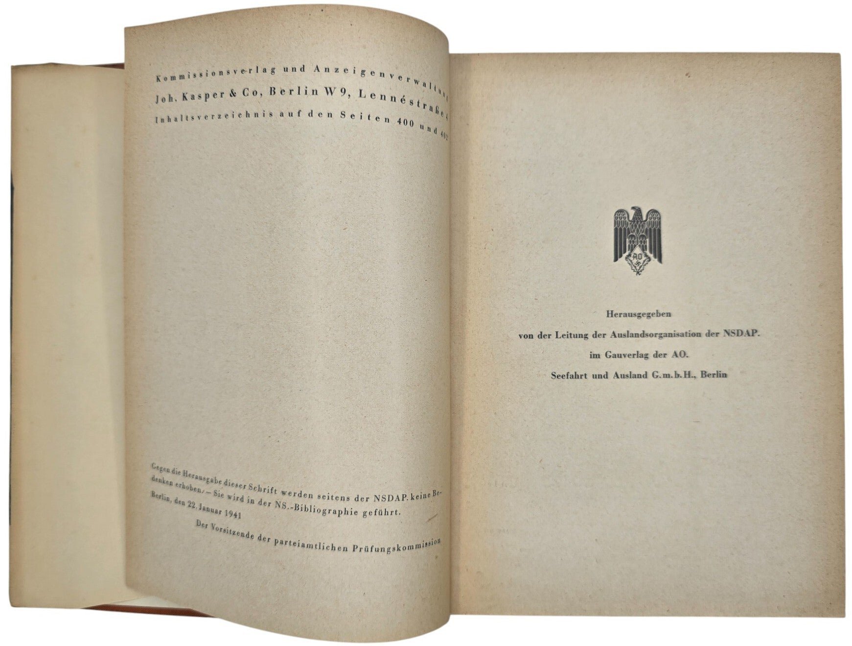 Original WW2 German AO Book - Jahrbuch der Auslands-Organisation der NSDAP für die Seeschiffahrt (1941) — image 3