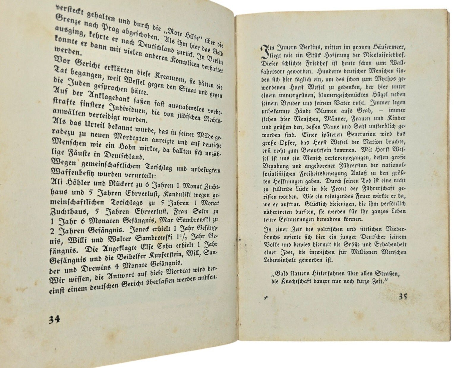 Original WW2 German NSDAP Book - Horst Wessel, Leben und Sterben, Erwin Reitmann (1936) — image 4