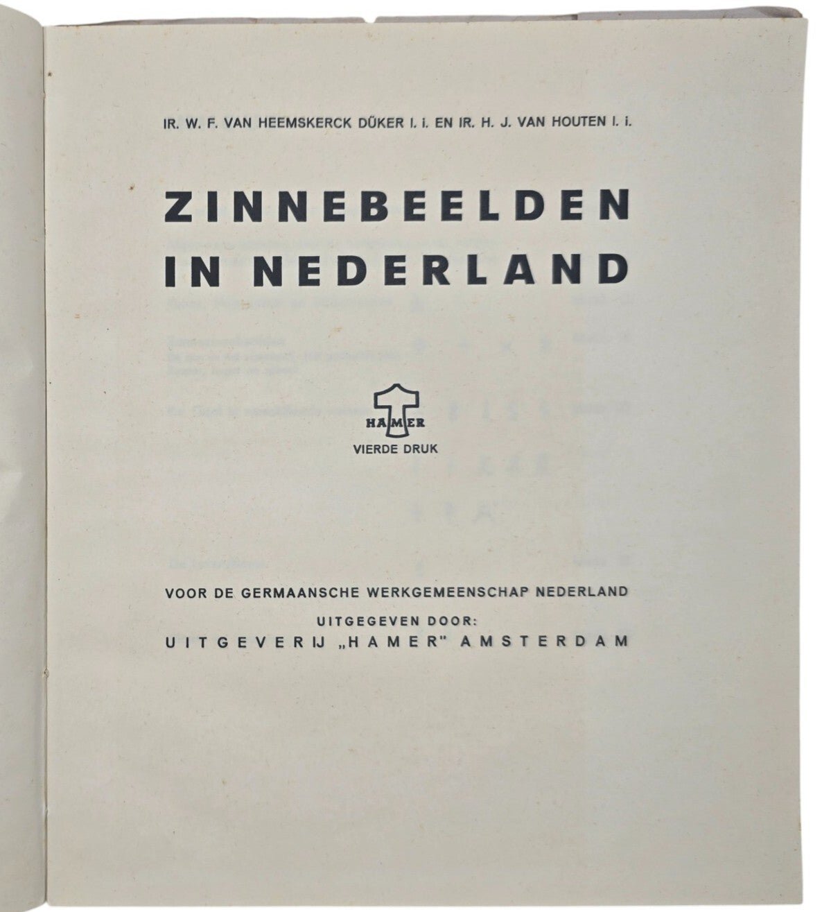 Original WW2 Dutch Collaboration NSB Book - Zinnebeelden in Nederland, W. F. van Heemskerck Düker — image 2
