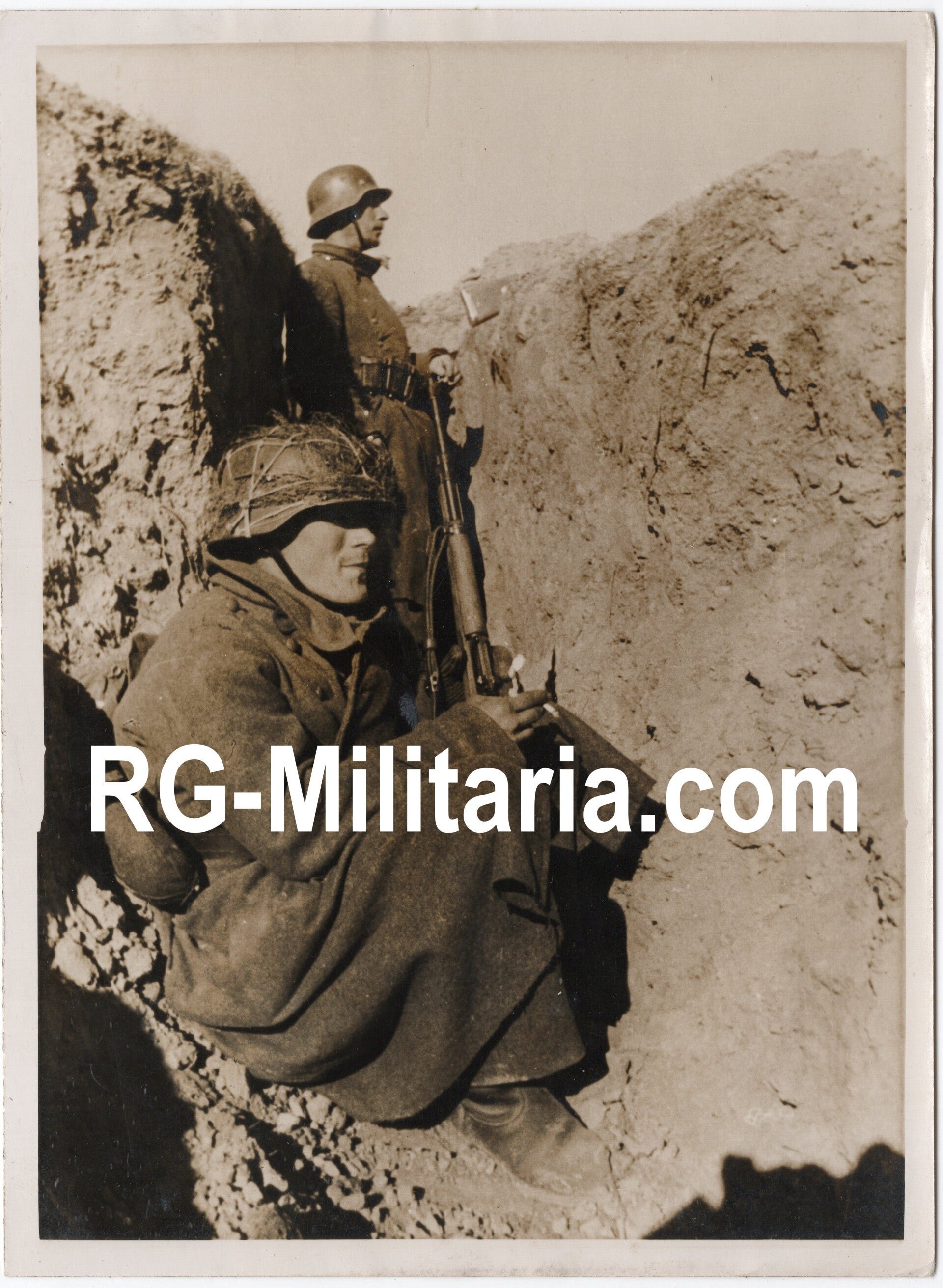 Original WW2 German Press Photo - German troops in the trenches (1943) — image 3
