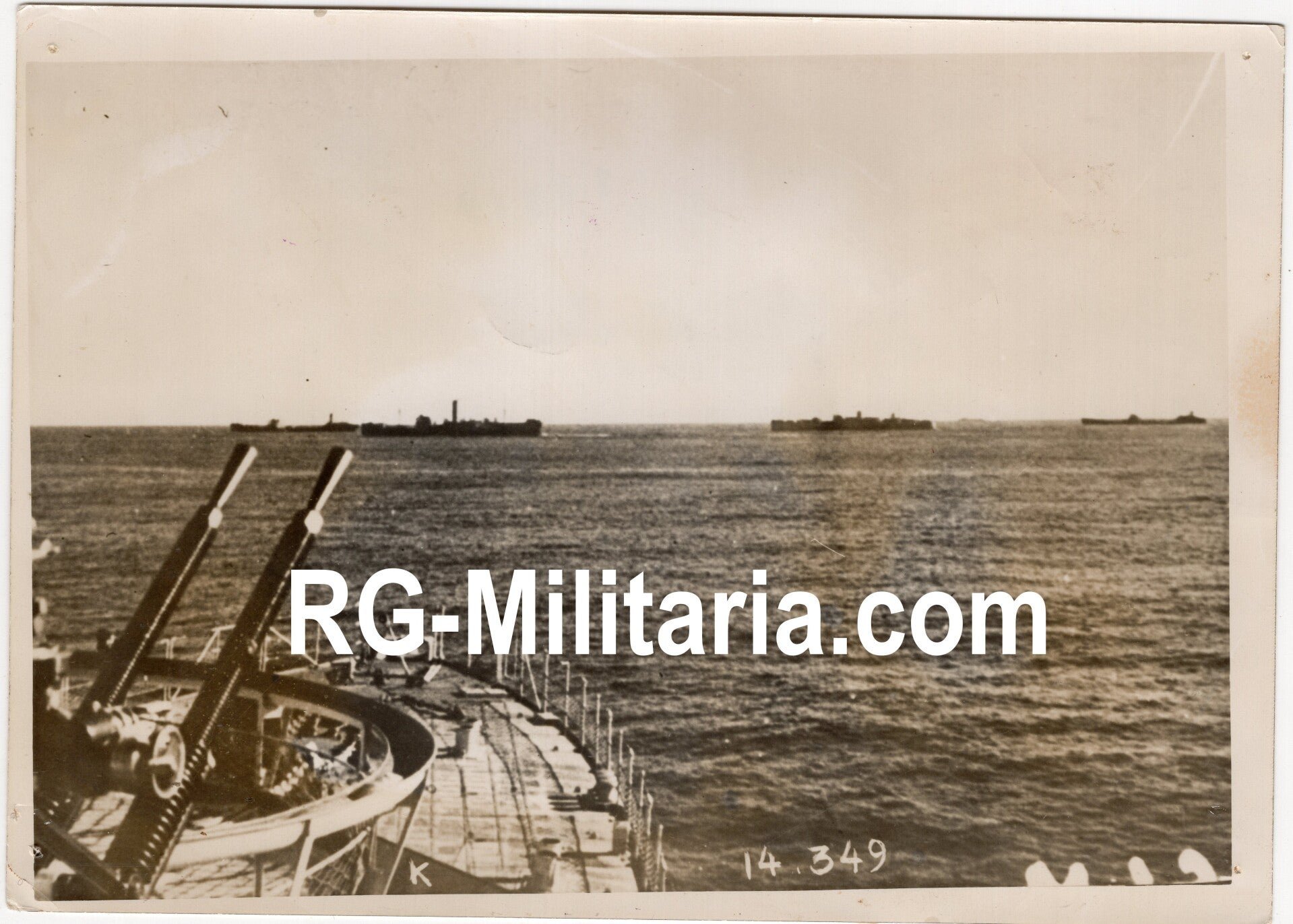 Original WW2 French Press Photo - French marine ships — image 3