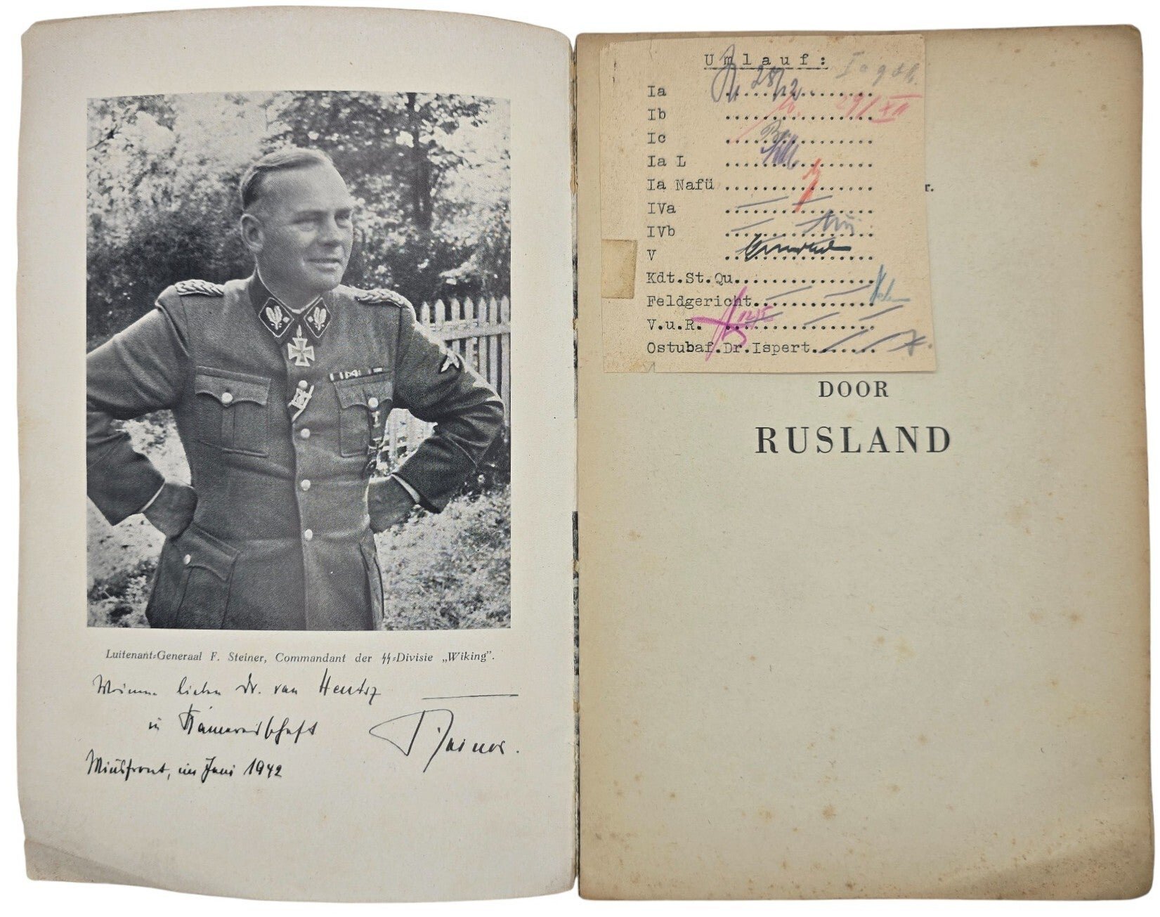 Original WW2 Dutch Waffen SS Brochure - Wiking door Rusland, J. B. van Heutsz JR. (1942) — image 2