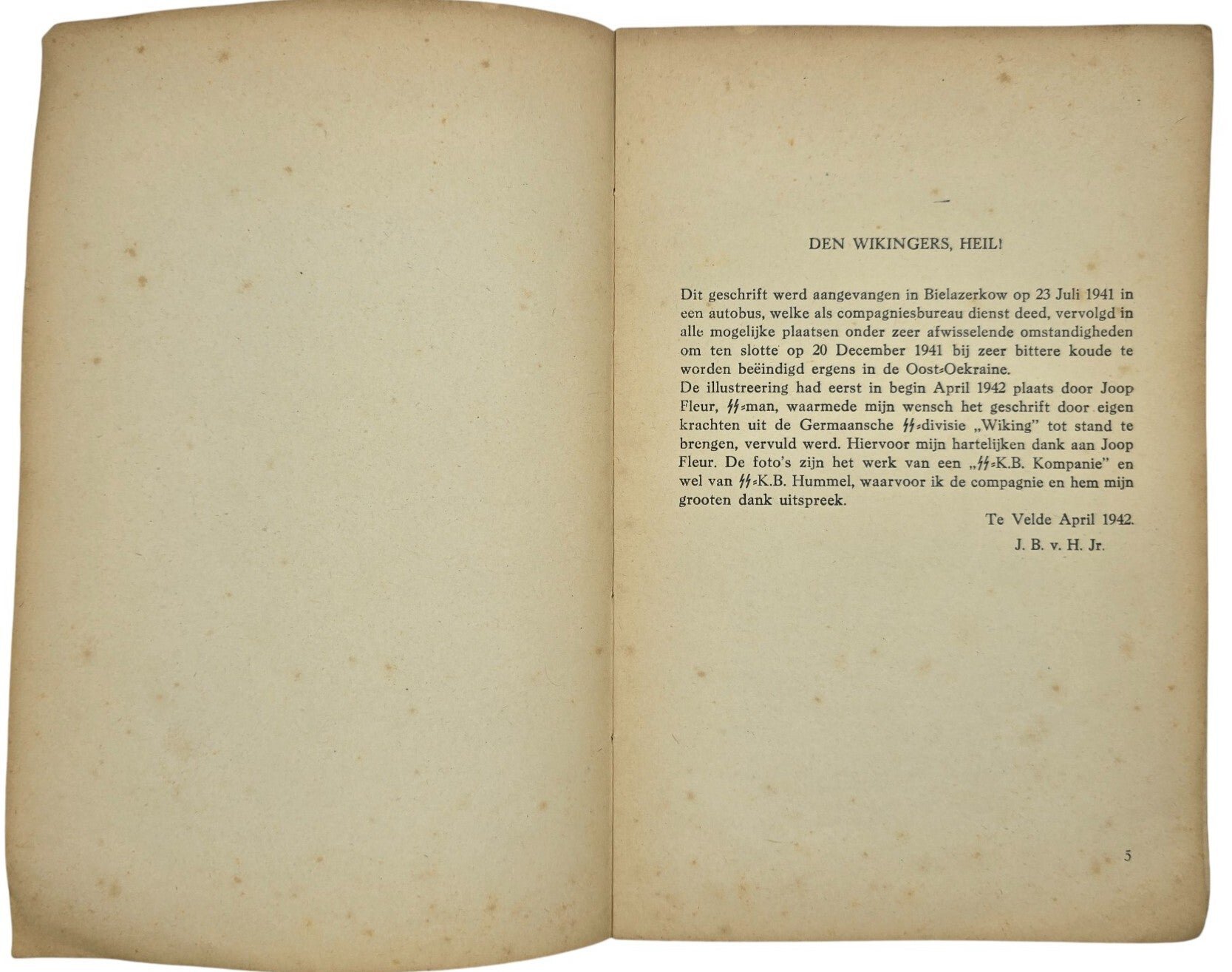 Original WW2 Dutch Waffen SS Brochure - Wiking door Rusland, J. B. van Heutsz JR. (1942) — image 4