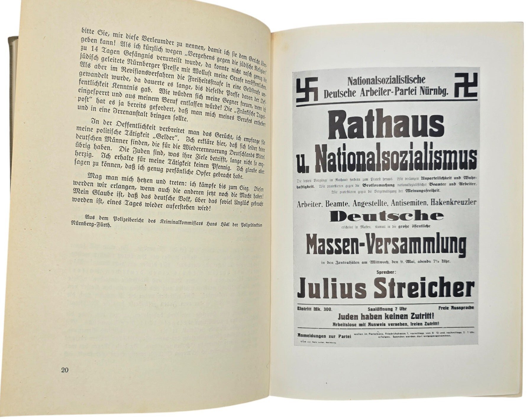 Original WW2 German Antisemitic Book - Kampf dem Weltfeind, Julius Streicher, Der Stürmer (1938) — image 6