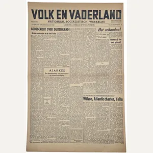 Original WW2 Dutch Collaboration NSB Newspaper - Volk en Vaderland, …