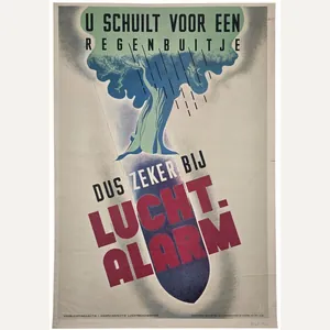 Original WW2 Dutch LBD Poster - U schuilt voor een …