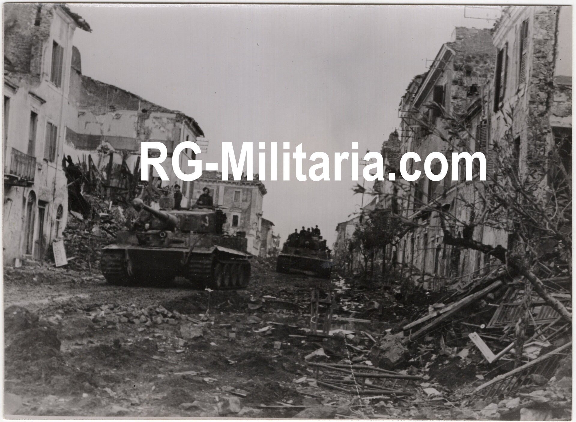 Original WW2 Belgian Press Photo - German Panzer Tiger Tank at ther Nettuno Front, Italy (1944) — image 3