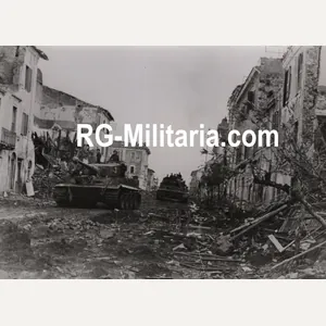Original WW2 Belgian Press Photo - German Panzer Tiger Tank …