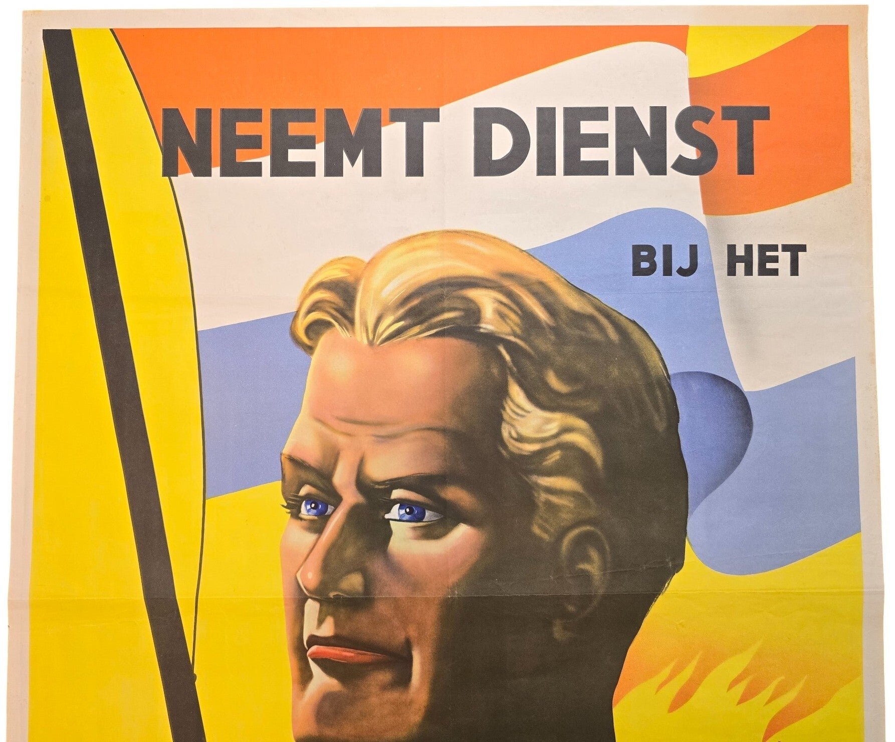 Original WW2 Dutch Waffen SS Poster - Neemt dienst bij het Vrijwilligers Legioen Nederland, large size! (1941) — image 2