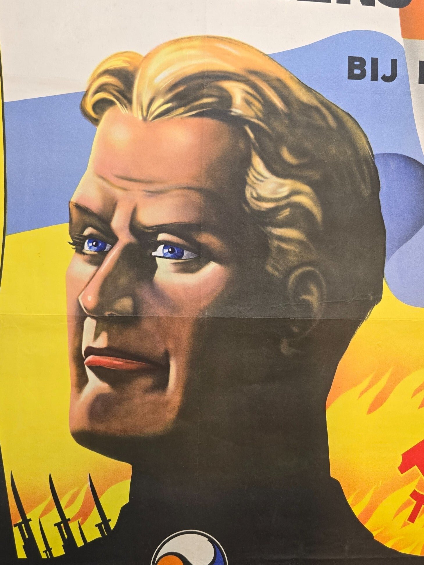 Original WW2 Dutch Waffen SS Poster - Neemt dienst bij het Vrijwilligers Legioen Nederland, large size! (1941) — image 4
