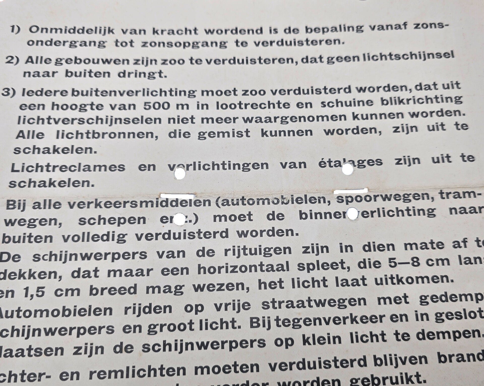 Original WW2 Dutch German Poster - Blackout rules Dutch civilians — image 3