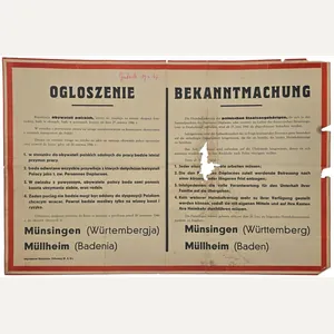 Original WW2 Polish German Poster - Polish displaced persons in …