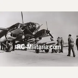 Original WW2 German Press Photo - Luftwaffe airplane Heinkel He …