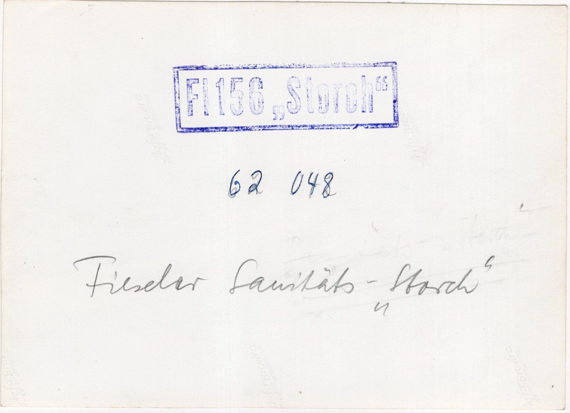 Original WW2 German Press Photo - Fieseler Storch Fi 156 medical airplane in a field — image 2