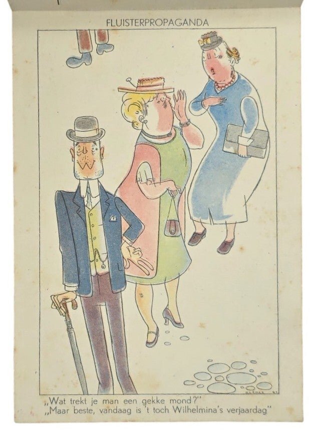 Original WW2 Dutch Collaboration Postcard - Postcard set Wat een Tijd Wat een Tijd, Klemke (1942) — image 3