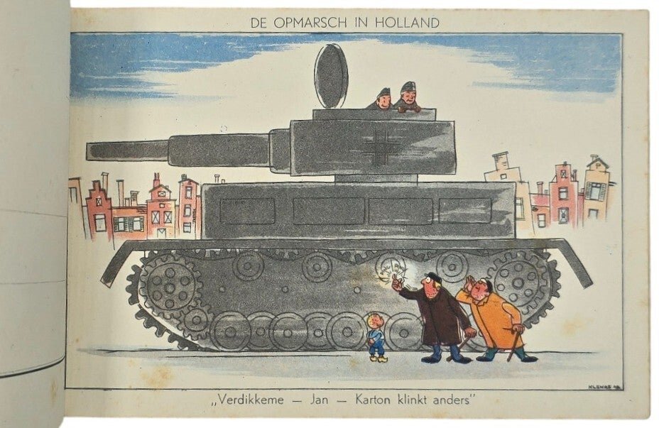 Original WW2 Dutch Collaboration Postcard - Postcard set Wat een Tijd Wat een Tijd, Klemke (1942) — image 4