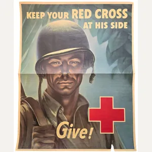 Original WW2 US Poster - Keep your Red Cross at …