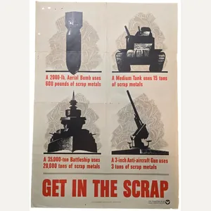 Original WW2 US Poster - Get in the scrap (1942)