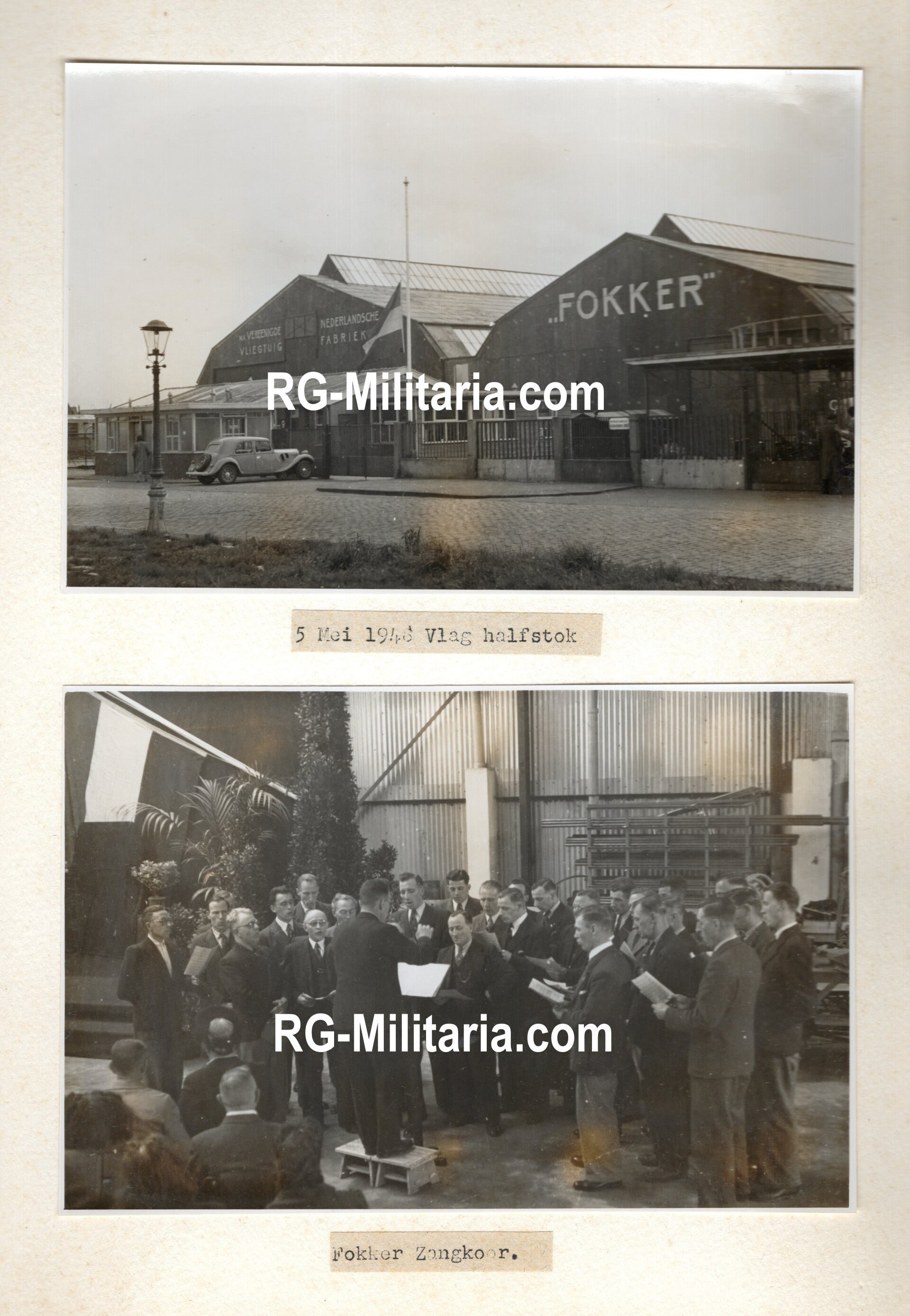 Original WW2 Dutch Photoalbum - Memorial album for the perished workers of the Fokker airplane company (1948) — image 8