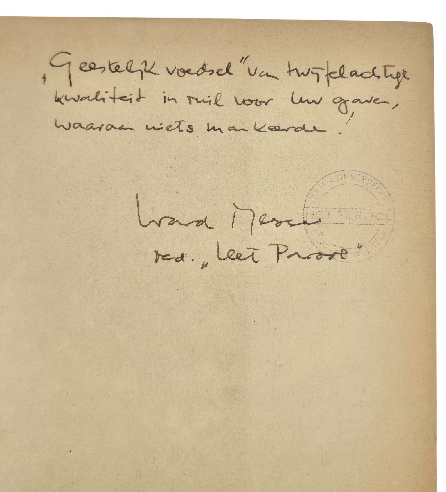 Original WW2 Dutch Collaboration Book - Voor Volk en Vaderland, Parool, resistance fighter signed — image 5