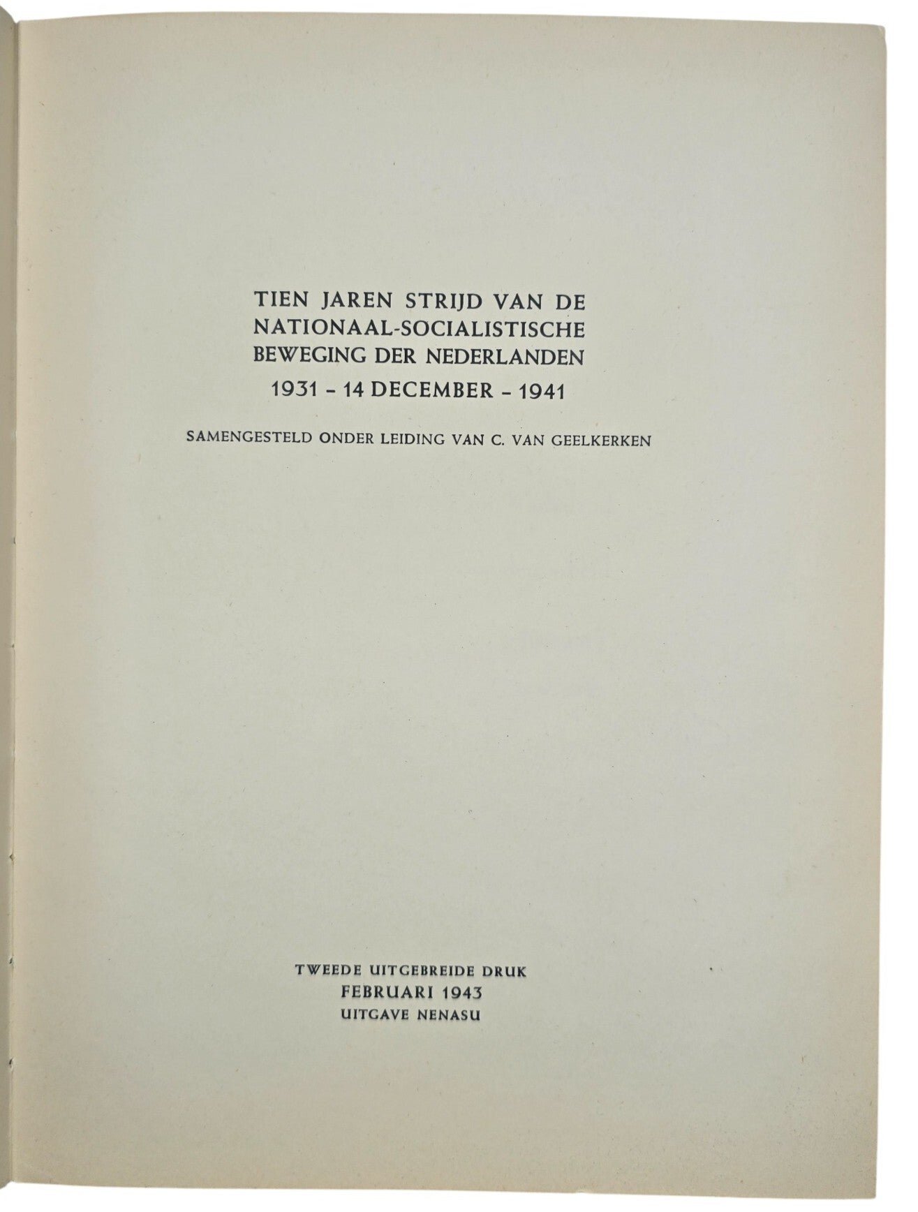 Original WW2 Dutch Collaboration Book - Voor Volk en Vaderland, Parool, resistance fighter signed — image 7