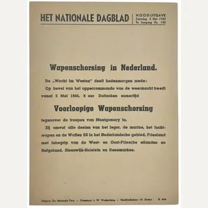 Original WW2 Dutch Collaboration NSB Newspaper - Het Nationale Dagblad, …
