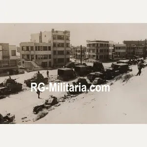Original WW2 German Press Photo - Abandoned British tanks and …