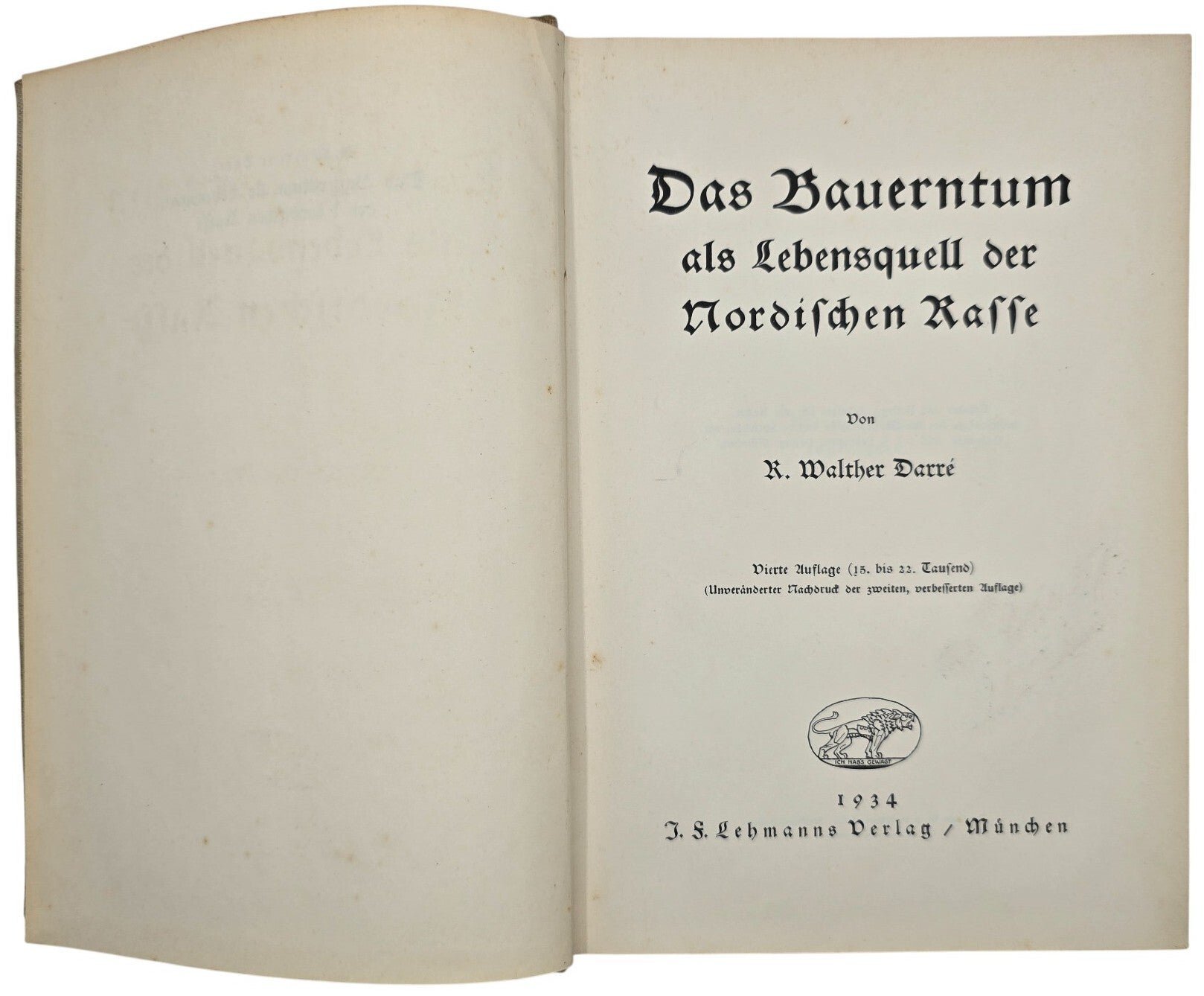 Original WW2 German Book - Das Bauerntum als Lebensquell der Nordischen Rasse, Walther Darré (1934) — image 6
