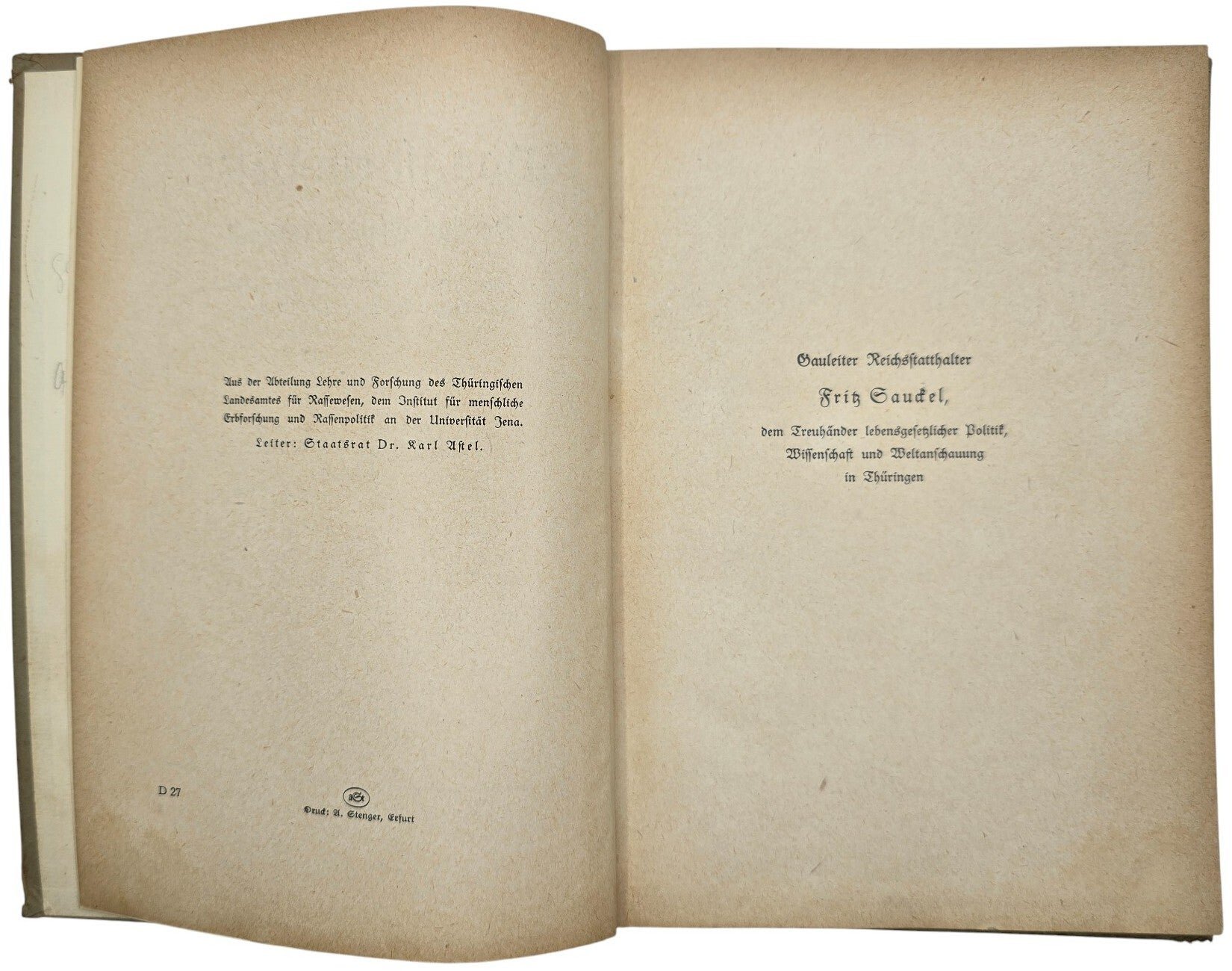 Original WW2 German Book - Was ist ein Volk? Der biologische Volksbegriff, Lothar Stengel- von Rutkowski (1942) — image 4