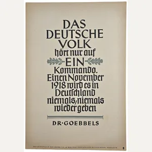 Original WW2 German Poster - NSDAP Wochenspruch folge 19 Mai, …